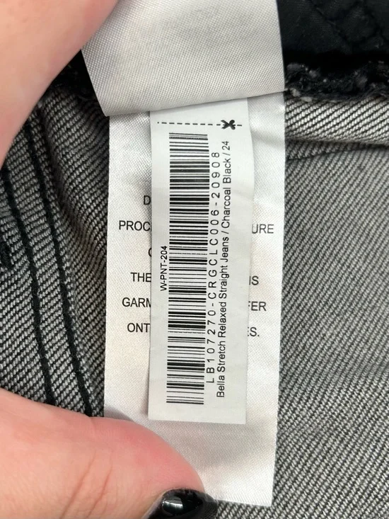 Quince Bella Stretch Relaxed Straight Jeans in Charcoal Black Women’s Size 24 - Picture 11 of 11